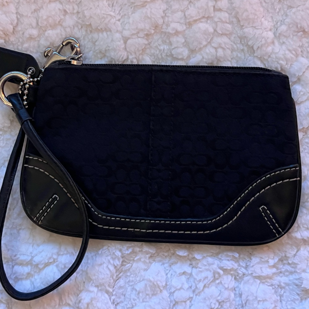 Coach Black Wristlet Pouch